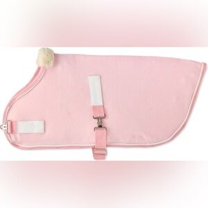 NWT Polar fleece dog coat Large T-hook closures PINK